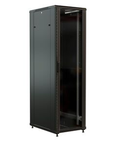 Купить Шкаф коммутационный напольный WRLINE WR-TT-2266-AS-RAL9004 22U 600x600мм пер.дв.стекл задн.дв.стал.лист 2 бок.пан. направл.под винты 800кг черный 510мм 1166мм IP20 сталь в интернет-магазине Irkshop.ru