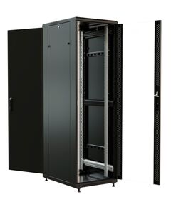 Купить Шкаф коммутационный напольный WRLINE WR-TT-2266-AS-RAL9004 22U 600x600мм пер.дв.стекл задн.дв.стал.лист 2 бок.пан. направл.под винты 800кг черный 510мм 1166мм IP20 сталь, изображение 3 в интернет-магазине Irkshop.ru