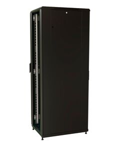 Купить Шкаф коммутационный напольный WRLINE WR-TT-2268-AS-RAL9004 22U 600x800мм пер.дв.стекл задн.дв.стал.лист 2 бок.пан. 800кг черный 710мм 1166мм IP20 сталь, изображение 3 в интернет-магазине Irkshop.ru