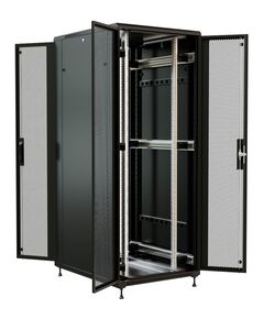 Купить Шкаф коммутационный напольный WRLINE WR-TT-4288-DD-RAL9004 42U 800x800мм пер.дв.перфор.2ств. задн.дв.перфор.2-хст. 2 бок.пан. 800кг черный 710мм 2055мм IP20 сталь, изображение 6 в интернет-магазине Irkshop.ru