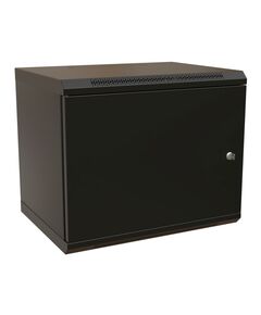 Купить Шкаф коммутационный настенный WRLINE WR-TW-1566-SR-RAL9004 15U 600x600мм пер.дв.металл 2 бок.пан. направл.под винты 60кг черный 520мм 775мм IP20 сталь, изображение 4 в интернет-магазине Irkshop.ru