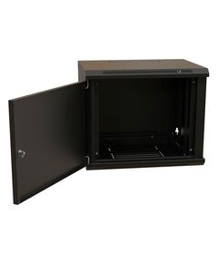 Купить Шкаф коммутационный настенный WRLINE WR-TW-1566-SR-RAL9004 15U 600x600мм пер.дв.металл 2 бок.пан. направл.под винты 60кг черный 520мм 775мм IP20 сталь, изображение 3 в интернет-магазине Irkshop.ru