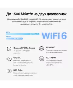 Купить Бесшовный Mesh роутер Mercusys Halo H60X(2-pack) AX1500 10/100/1000BASE-TX белый, изображение 3 в интернет-магазине Irkshop.ru