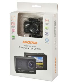 Купить Видеорегистратор Digma FreeDrive Action 4K WiFi 8Mpix 2160x3840 2160p 150гр. Allwinner V3 черный [FDAC4W], изображение 34 в интернет-магазине Irkshop.ru