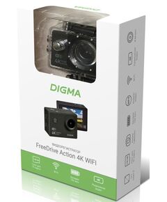 Купить Видеорегистратор Digma FreeDrive Action 4K WiFi 8Mpix 2160x3840 2160p 150гр. Allwinner V3 черный [FDAC4W], изображение 18 в интернет-магазине Irkshop.ru