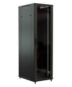 Купить Шкаф серверный  напольный WRLINE WR-TT-2261-AS-RAL9004 22U 600x1000мм пер.дв.стекл задн.дв.стал.лист 2 бок.пан. 800кг черный 910мм 81.7кг 1166мм IP20 сталь в интернет-магазине Irkshop.ru