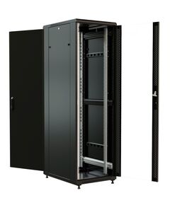 Купить Шкаф серверный  напольный WRLINE WR-TT-2261-AS-RAL9004 22U 600x1000мм пер.дв.стекл задн.дв.стал.лист 2 бок.пан. 800кг черный 910мм 81.7кг 1166мм IP20 сталь, изображение 5 в интернет-магазине Irkshop.ru