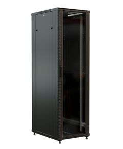 Купить Шкаф серверный  напольный WRLINE WR-TT-3261-AS-RAL9004 32U 600x1000мм пер.дв.стекл задн.дв.стал.лист 2 бок.пан. 800кг черный 910мм 101кг 1610мм IP20 сталь в интернет-магазине Irkshop.ru