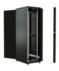 Купить Шкаф коммутационный напольный WRLINE WR-TT-4266-AS-RAL9004 42U 600x600мм пер.дв.стекл задн.дв.стал.лист 2 бок.пан. направл.под винты 800кг черный 510мм 2055мм IP20 сталь, изображение 5 в интернет-магазине Irkshop.ru