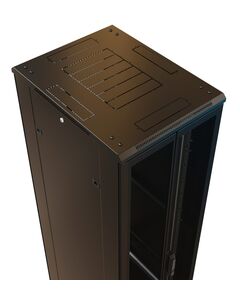 Купить Шкаф коммутационный напольный WRLINE WR-TT-4268-DD-RAL9004 42U 600x800мм пер.дв.перфор.2ств. задн.дв.перфор.2-хст. 2 бок.пан. направл.под винты 800кг черный 710мм 2055мм IP20 сталь, изображение 4 в интернет-магазине Irkshop.ru