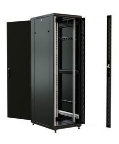 Купить Шкаф серверный напольный WRLINE WR-TT-4261-AS-RAL9004 42U 600x1000мм пер.дв.стекл задн.дв.стал.лист 2 бок.пан. 800кг черный 910мм 2055мм IP20 сталь, изображение 6 в интернет-магазине Irkshop.ru