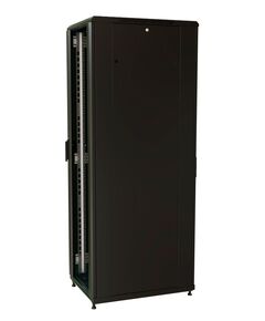 Купить Шкаф серверный напольный WRLINE WR-TT-4261-AS-RAL9004 42U 600x1000мм пер.дв.стекл задн.дв.стал.лист 2 бок.пан. 800кг черный 910мм 2055мм IP20 сталь, изображение 2 в интернет-магазине Irkshop.ru