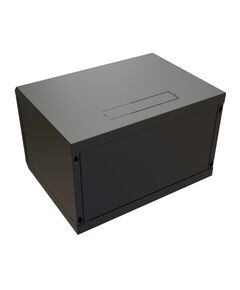 Купить Шкаф коммутационный  настенный WRLINE WR-TW-0645-GP-RAL9004 6U 600x450мм пер.дв.стекл 2 бок.пан. направл.под винты 60кг черный 350мм 367мм IP20 сталь в интернет-магазине Irkshop.ru