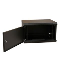 Купить Шкаф коммутационный настенный WRLINE WR-TW-0945-SR-RAL9004 9U 600x450мм пер.дв.металл 2 бок.пан. направл.под винты 60кг черный 350мм 500мм IP20 сталь, изображение 4 в интернет-магазине Irkshop.ru