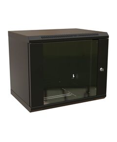 Купить Шкаф коммутационный  настенный WRLINE WR-TW-1245-GP-RAL9004 12U 600x450мм пер.дв.стекл 2 бок.пан. направл.под винты 60кг черный 350мм 650мм IP20 сталь, изображение 4 в интернет-магазине Irkshop.ru