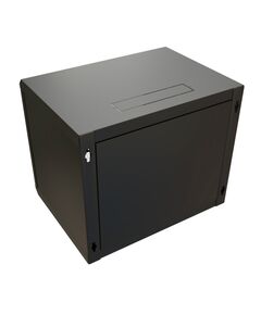 Купить Шкаф коммутационный  настенный WRLINE WR-TW-1245-GP-RAL9004 12U 600x450мм пер.дв.стекл 2 бок.пан. направл.под винты 60кг черный 350мм 650мм IP20 сталь в интернет-магазине Irkshop.ru