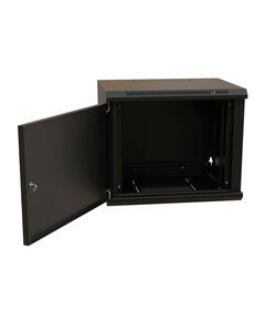 Купить Шкаф коммутационный настенный WRLINE WR-TW-1545-SR-RAL9004 15U 600x450мм пер.дв.металл 2 бок.пан. направл.под винты 60кг черный 370мм 775мм IP20 сталь, изображение 3 в интернет-магазине Irkshop.ru