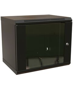 Купить Шкаф коммутационный  настенный WRLINE WR-TW-1566-GP-RAL9004 15U 600x600мм пер.дв.стекл 2 бок.пан. направл.под винты 60кг черный 520мм 775мм IP20 сталь в интернет-магазине Irkshop.ru