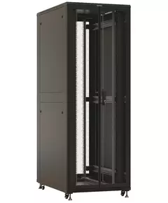 Купить Шкаф коммутационный напольный Hyperline TTBR-4781-DD-RAL9004 47U 800x1000мм пер.дв.перфор. задн.дв.перфор. 2 бок.пан. 1000кг черный 910мм 153.3кг 2277мм IP20 сталь, изображение 2 в интернет-магазине Irkshop.ru