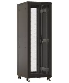 Купить Шкаф серверный напольный Hyperline TTBR-3268-DD-RAL9004 32U 600x800мм пер.дв.перфор. задн.дв.перфор. 2 бок.пан. 1000кг черный 710мм 77.7кг 1610мм IP20 сталь, изображение 4 в интернет-магазине Irkshop.ru