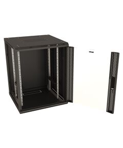 Купить Шкаф коммутационный настенный Hyperline TWB-1566-GP-RAL9004 15U 600x600мм пер.дв.стекл 2 бок.пан. 60кг черный IP20 сталь, изображение 5 в интернет-магазине Irkshop.ru