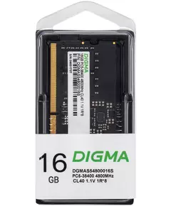 Купить Модуль памяти Digma 16Gb DDR5 4800MHz PC5-38400 CL40 SO-DIMM 262-pin 1.1В single rank RTL [DGMAS54800016S], изображение 2 в интернет-магазине Irkshop.ru