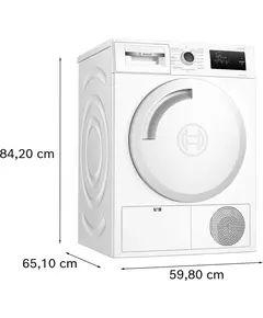 Купить Сушильная машина BOSCH WTH83002BY пан.англ. кл.энер.:A+ макс.загр.:7кг белый, изображение 5 в интернет-магазине Irkshop.ru