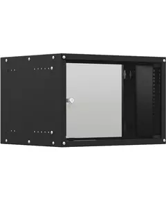 Купить Шкаф коммутационный Lime настенный NTSS NTSS-WL9U5545GS-BL 9U 550x450мм пер.дв.стекл несъемн.бок.пан. 30кг черный 370мм 12кг 110град. 500мм IP20 сталь, изображение 2 в интернет-магазине Irkshop.ru