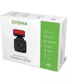 Купить Видеорегистратор Digma FreeDrive 203W 2Mpix 1080x1920 1080p 120гр. MSTAR 8336 черный [FD203W], изображение 6 в интернет-магазине Irkshop.ru