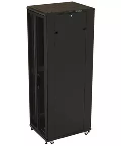 Купить Шкаф серверный напольный Hyperline TTBR-4262-DD-RAL9004 42U 600x1200мм пер.дв.перфор.2ств. задн.дв.перфор.2-хст. 2 бок.пан. 800кг черный 1110мм IP20 сталь, изображение 3 в интернет-магазине Irkshop.ru