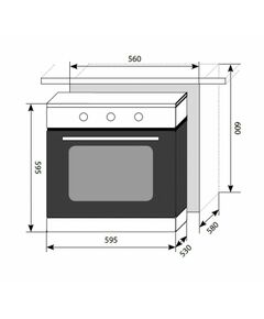 Купить Духовой шкаф LEX EDM 070 WH стекло белое [CHAO000193], изображение 2 в интернет-магазине Irkshop.ru