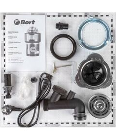 Прочая встраиваемая техника: Измельчитель пищевых отходов Bort TITAN 4000 390 Вт, 3 ступени, 4.2 кг/мин, 90 мм, серый фотографии