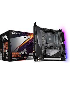 Купить Материнская плата GigaByte B550I AORUS PRO AX AM4  PCI-E HDMI+DP 2.5GbLAN+WiFi+BT SATA RAID Mini-ITX 2DDR4 RTL в интернет-магазине Irkshop.ru