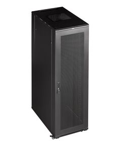 Купить Шкаф коммутационный напольный Lanmaster TWT-CBB-27U-6X6-G1 27U 600x600мм пер.дв.стекл задн.дв.спл.стал.лист 2-хст. 2 бок.пан. 800кг черный IP20, изображение 3 в интернет-магазине Irkshop.ru