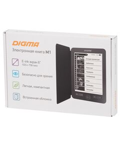 Купить Электронная книга Digma M1G 6" E-ink HD Pearl 758x1024 600MHz 128Mb/4Gb/SD/microSDHC темно-серый, обложка, изображение 13 в интернет-магазине Irkshop.ru