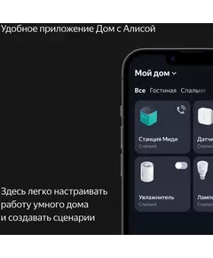 Купить Умная колонка Яндекс Станция Миди Алиса серый 24W 1.0 BT/Wi-Fi 10м [YNDX-00054GRY], изображение 8 в интернет-магазине Irkshop.ru