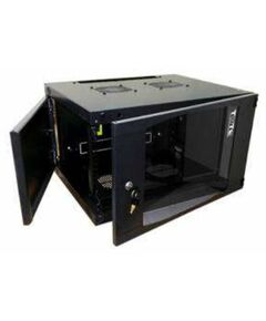 Купить Шкаф коммутационный настенный Lanmaster TWT-CBWNG-6U-6X6-BK 6U 550x600мм пер.дв.стекл 60кг черный 15.5кг 329мм в интернет-магазине Irkshop.ru