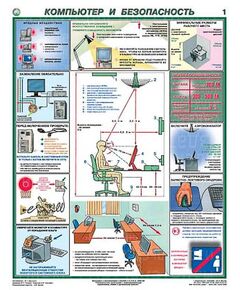 Купить Плакаты "Компьютер и безопасность" (2 листа, размер 450х600 лам.) в интернет-магазине Irkshop.ru
