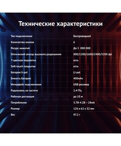 Купить Мышь Oklick 976GW черный оптическая 3200dpi беспров. USB 6but [1431703], изображение 7 в интернет-магазине Irkshop.ru