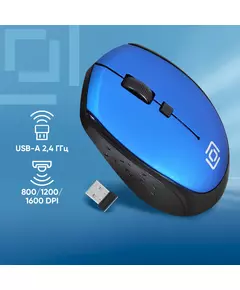 Купить Мышь Oklick 488MW черный/синий оптическая 1600dpi беспров. USB для ноутбука 4but [1196569], изображение 12 в интернет-магазине Irkshop.ru