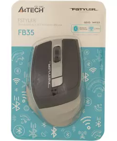 Купить Мышь A4-Tech Fstyler FB35 Smoky Grey серый оптическая 2000dpi беспров. BT/Radio USB для ноутбука 6but, изображение 12 в интернет-магазине Irkshop.ru