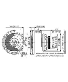 Купить Колонки автомобильные Kenwood KFC-S1066 220Вт 88дБ 4Ом 10см (4дюйм) 2 шт коаксиальные двухполосные, изображение 2 в интернет-магазине Irkshop.ru