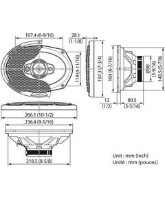 Купить Колонки автомобильные Kenwood KFC-PS6986 600Вт 88дБ 4Ом 15x23см (6x9дюйм) 2 шт коаксиальные четырехполосные, изображение 2 в интернет-магазине Irkshop.ru