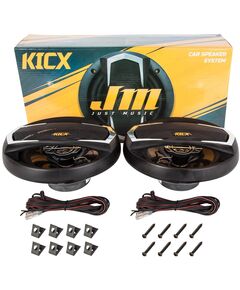 Купить Колонки автомобильные Kicx JM-165 130Вт 89дБ 4Ом 16.5см (6 1/2дюйм) 2 шт коаксиальные трехполосные [2012654], изображение 5 в интернет-магазине Irkshop.ru