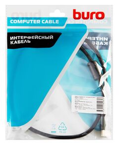 Купить Кабель аудио-видео BURO HDMI (m)/HDMI (m) 1м. феррит.кольца позолоч.конт. черный [BHP-HDMI-2.1-1G], изображение 8 в интернет-магазине Irkshop.ru