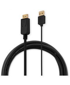 Купить Кабель аудио-видео BURO HDMI (m)/DisplayPort (m) 2м. позолоч.конт. черный [HDMI-DP-2M], изображение 2 в интернет-магазине Irkshop.ru