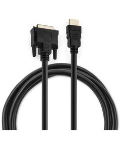 Купить Кабель аудио-видео BURO HDMI (m)/DVI-D (Dual Link) (m) 1.8м. позолоч.конт. черный [BHP RET HDMI_DVI18], изображение 2 в интернет-магазине Irkshop.ru