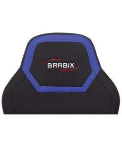 Купить Кресло компьютерное Brabix Alpha GM-018 ткань/экокожа, черное/синее [532638], изображение 5 в интернет-магазине Irkshop.ru