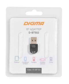 Купить Адаптер USB Digma D-BT502 BT5.0+EDR class 1.5 20м черный, изображение 2 в интернет-магазине Irkshop.ru