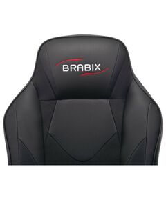 Купить Кресло компьютерное Brabix Game GM-017 экокожа/ткань, черное [532641], изображение 5 в интернет-магазине Irkshop.ru